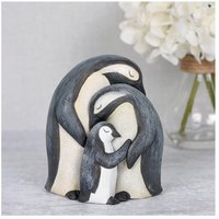 Right From The Very Start Penguin Family Ornament - Grey