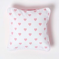 Cotton Hearts Cushion Cover - Pink / 30cm - thumbnail 1