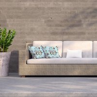 Native American Tribe Decor Outdoor Cushion - Blue / 60cm