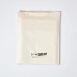 1000 Thread Count Egyptian Cotton Flat Sheet Satin Feel - Cream / Single - thumbnail 4