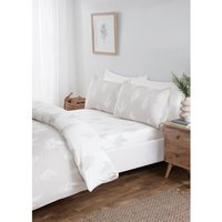 Fern Floral Duvet Cover Pillowcase  Fitted Sheet Set - Grey / King - image 1