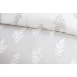 Fern Floral Duvet Cover Pillowcase  Fitted Sheet Set - Grey / King - thumbnail 3