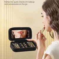 SONGMICS Travel Jewellery Box Case with Mirror - Black