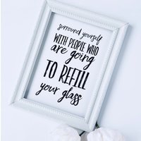 Surround Yourself Quote Print - Black / A3