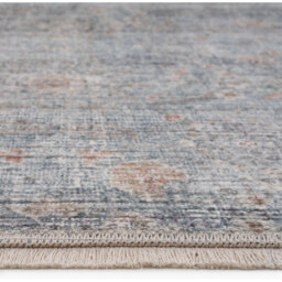 Navy Vintage Fringed Area Rug - Mid Blue / 170cm - thumbnail 5