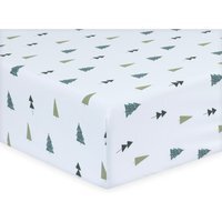 Festive Trees Fitted Sheet - White
