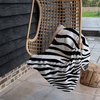 Print Of Zebra Stripes Blanket - Black - thumbnail 1