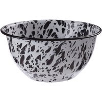 Hygge Medium Metal Bowl - Black, White