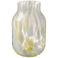Glass Confetti Flower Vase - Yellow