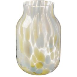Glass Confetti Flower Vase - Yellow - thumbnail 2