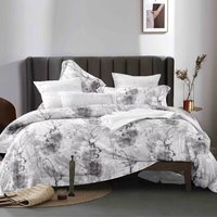 Grey Forest Printed Duvet Set - Grey / 135cm