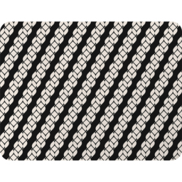 Striped Rope Pattern Blanket - Black - thumbnail 2
