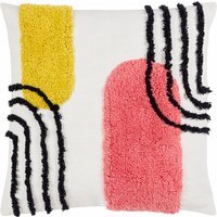 Elmer Tufted Cushion - Citrus/Pink / 80 Polyester 20 Feather - image 1