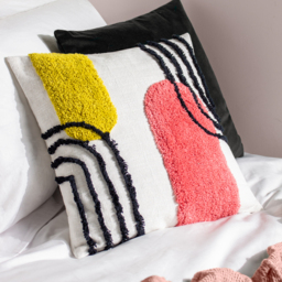 Elmer Tufted Cushion - Citrus/Pink / 80 Polyester 20 Feather - thumbnail 5