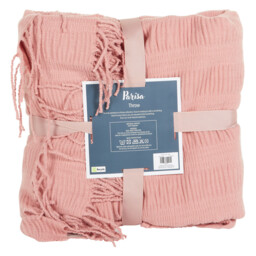 Parisa Seersucker Throw - Rose - thumbnail 4