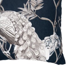 Majestic Peacock Cushion - Navy - thumbnail 3