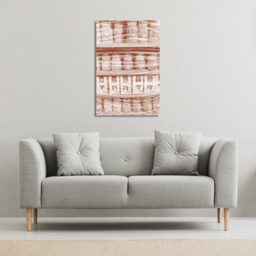 'Gold Yankee Candle Galore' Graphic Art Wrapped on Canvas - Brown / 152cm - thumbnail 3