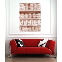 'Gold Yankee Candle Galore' Graphic Art Wrapped on Canvas - Brown / 152cm