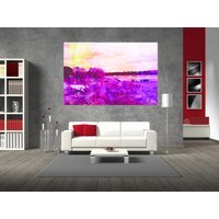 Pinky Cow by East Urban Home Art Print Wrapped on Canvas - Pink / 46cm - image 1