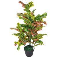 Artificial Codiaeum Multicoloured House Plant - Large - Orange