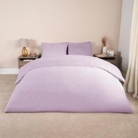 Teddy Fleece Duvet Cover Set - Lilac / Double