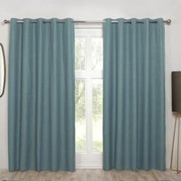 Cosmos Eyelet Curtains - Denim / 168cm / 137cm - image 1