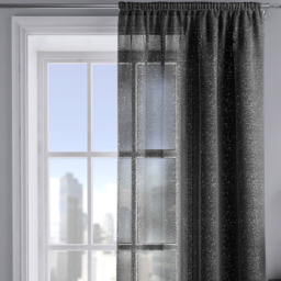 Shimmering Voile Panel - Black / 72in - thumbnail 3