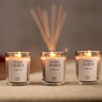Set of 3 Scented Candle Gift Boxed Set - Cream