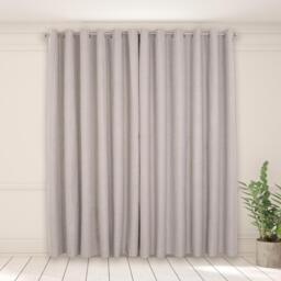 Woven Texture Pair of Eyelet Curtains - Silver / 167cm / 228cm - thumbnail 2