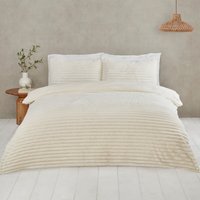 Colorado Faux Fur Duvet Set - Ivory / Double - thumbnail 1