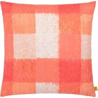 Alma Check Polyester Filled Cushion - Pink - thumbnail 1