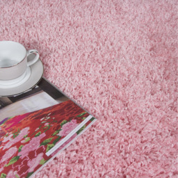 Soft Value Shaggy Rug - Baby Pink / 160 x 110cm - thumbnail 2