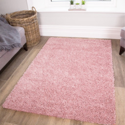 Soft Value Shaggy Rug - Baby Pink / 160 x 110cm - thumbnail 4