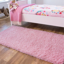 Soft Value Shaggy Rug - Baby Pink / 160 x 110cm - thumbnail 3