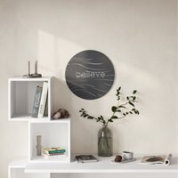 Believe Modern Metal Wall Art Home Decorative Ornament - Black - Black