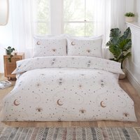 Manifesting Polycotton Duvet Set With Pillowcase - White / King - image 1