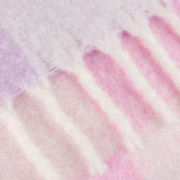 Maisie Checked Tasselled Throw - Citrus/Blush - thumbnail 2