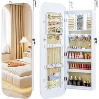 Lockable Jewelry Organizer - White