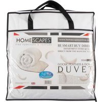 Homescapes Kids Goose Feather and Down Duvet 4.5 Tog - White