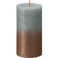 Bolsius Rustic Faded Eucalyptus Green Copper Metallic Candle - Multicolour