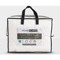 Homescapes Premium Heavy Wool Duvet - Cream / Superking