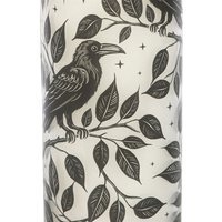 Mystic Raven Deadly Nightshade Glass Tube Candle Gothic Home Decor Gift - White