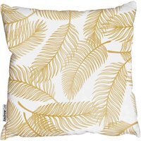 Golden Tropical Palm Tree Leaves Cushion - gold / 60cm