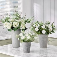 Florists Bucket Vase - Silver / 20cm