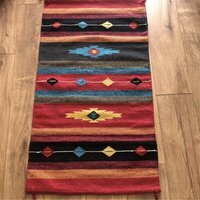 Sarkhan Handloom Kilim Rug - Red / 110cm x 60cm