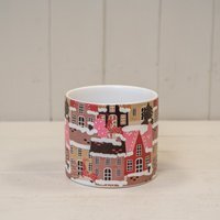 Multicolour Winter Village Pot - Multi