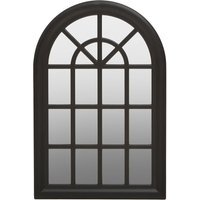 Ando Large Square Gold Finish Wall Mirror - Black