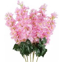 Pack of 6 x Delphinium Pink Artificial Stem - 6 x 75cm Pink Delphinium