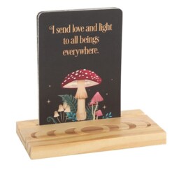 Mystical Forest Affirmation Cards With Wooden Stand - Brown - thumbnail 4