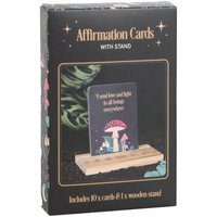 Mystical Forest Affirmation Cards With Wooden Stand - Brown - thumbnail 1